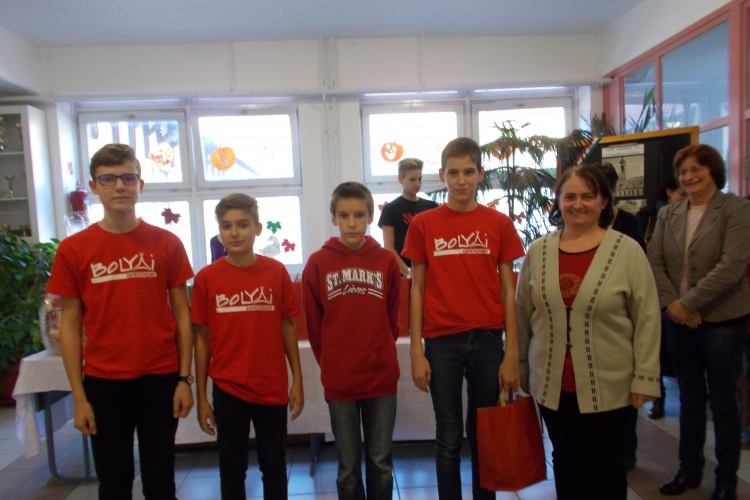 A Belvárosiból 5 csapatot hívtak meg a Bolyai matematika csapatverseny ünnepélyes eredményhirdetésére
