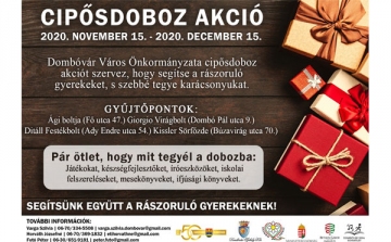 Cipősdoboz jótékonysági akciót szervez Dombóvár Város Önkormányzata