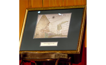 Dombóvár 1780-as kataszteri térképe a helytörténeti gyűjteményben