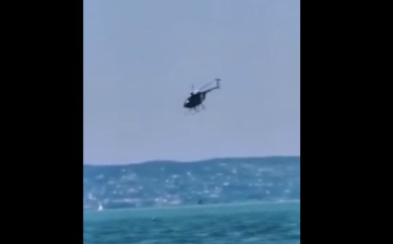 A Balatonba zuhant egy rendőrségi helikopter  - Videó